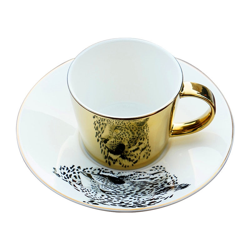 Reflection coffee cup with plate cool cups and mugs creative mark