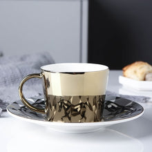Load image into Gallery viewer, Reflection coffee cup with plate cool cups and mugs creative mark drinkware
